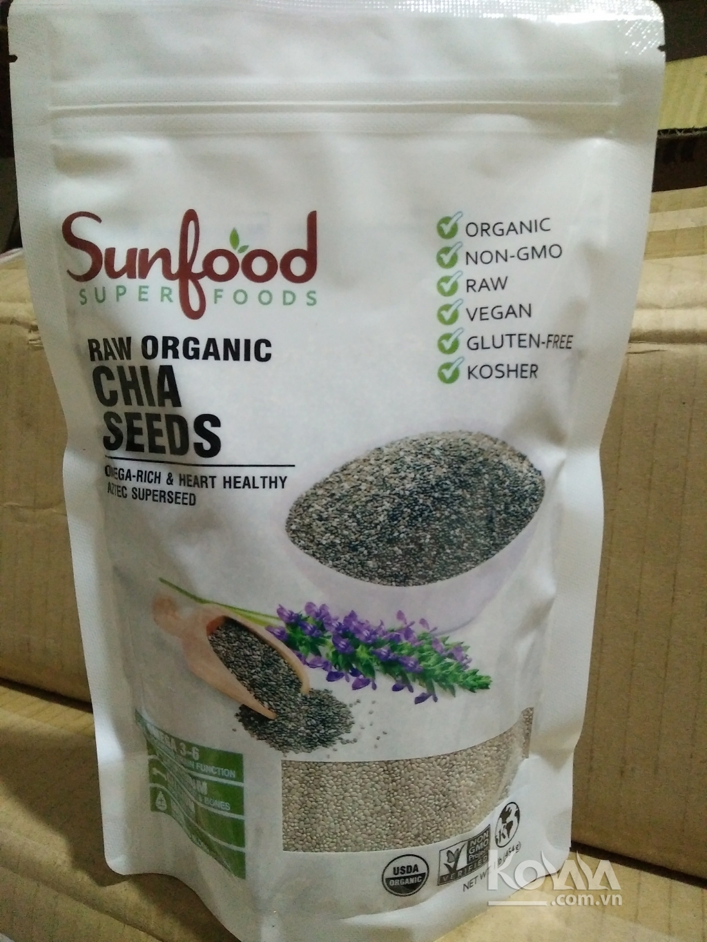 Hạt chia trắng Sunfood Organic nhập khẩu Mỹ